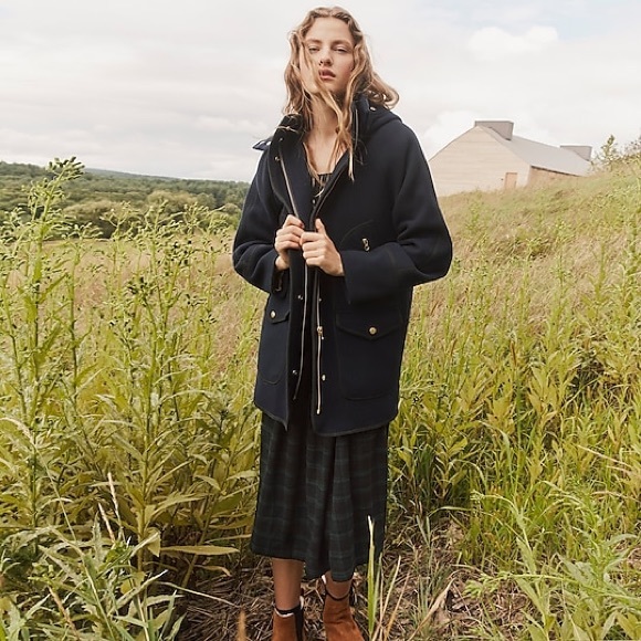 NEW! J. Crew Summit Parka in Italian Stadium-Cloth Wool Coat in Navy (8) - Picture 16 of 16